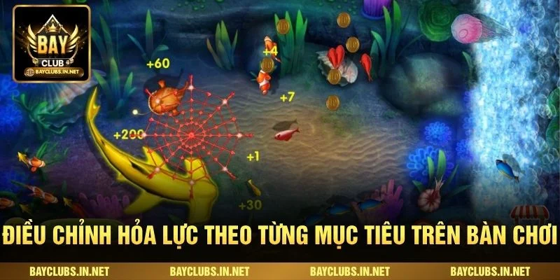 Điều chỉnh hỏa lực theo từng mục tiêu trên bàn chơi