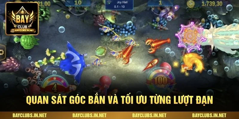 Quan sát góc bắn và tối ưu từng lượt đạn